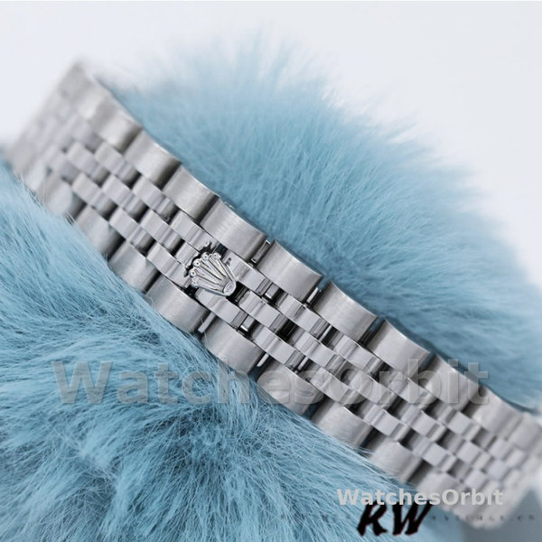 Replique Rolex Datejust-179174 pour femme, 26 mm, cadran bleu à cercle concentrique, lunette cannelée, Lady Blue