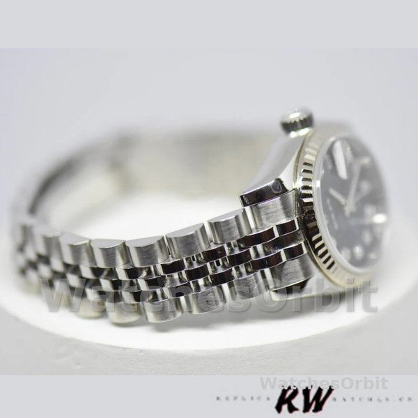 Replique Rolex Datejust-179174, 26mm, Jubilee Blue Diamond Dial, Fluted Bezel, Lady Blue, pour femme