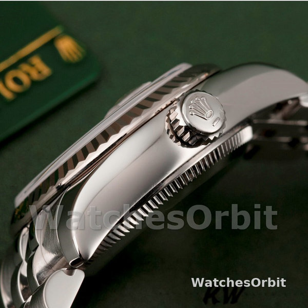 Replique Rolex Datejust-179174, 26mm, cadran nacre rose, lunette cannelée, Lady MOP pour femme