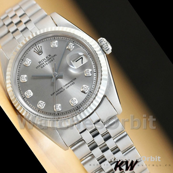 Replique Rolex Datejust-179174, 26mm, cadran diamant gris rhodium, lunette cannelée, Lady Grey, pour femme