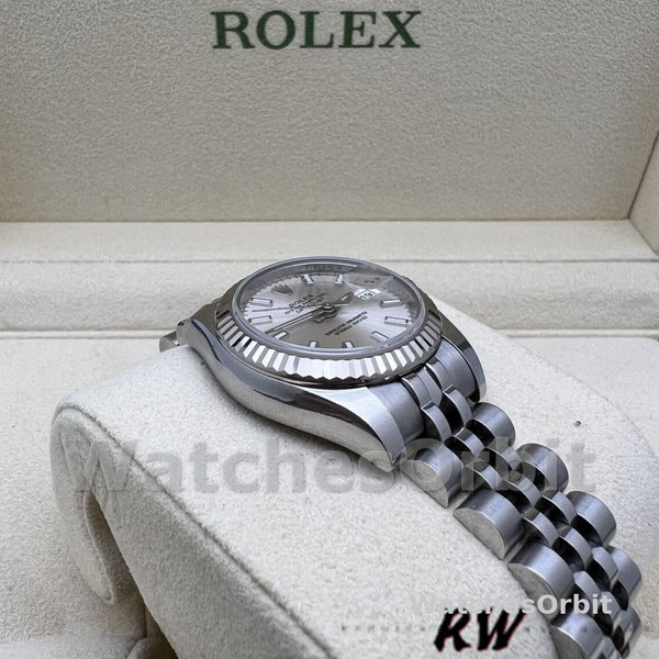 Replique Rolex Datejust-179174 pour femme, 26mm, cadran indexé argent, lunette cannelée, Lady Silver