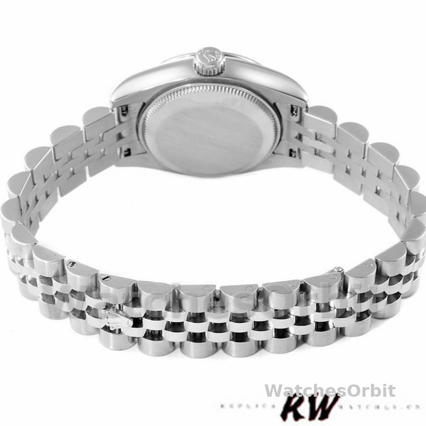 Replique Rolex Datejust-179174 pour femme, 26mm, cadran romain argenté, lunette cannelée, Lady Silver