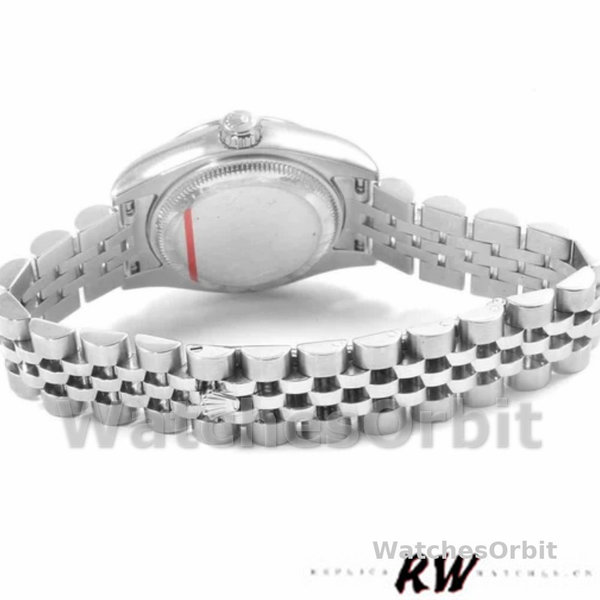 Replique Rolex Datejust-179174 pour femme, 26 mm, cadran romain noir Sunbeam, lunette cannelée, Lady Black