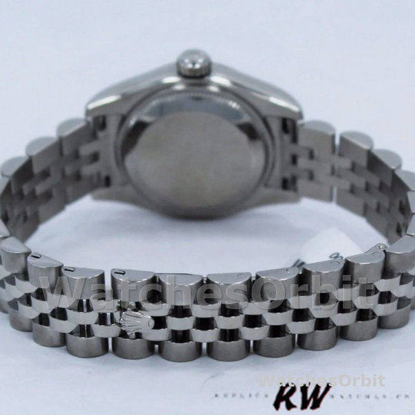 Replique Rolex Datejust-179174 pour femme, 26 mm, cadran romain blanc, lunette cannelée, Lady White