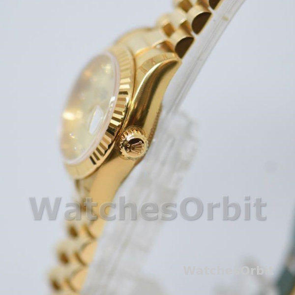 Replica Dames Rolex Datejust-179178, 26mm, Geelgoud, Champagne Diamanten Wijzerplaat, Lady Champagne