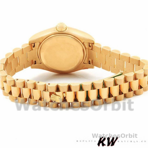 Replica Dames Rolex Datejust-179178, 26mm, Geelgoud, Parelmoer Witte Wijzerplaat, Lady MOP