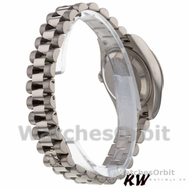 Replique Rolex Datejust-179179 pour femme, 26 mm, cadran chiffres romains blancs, lunette cannelée, Lady White