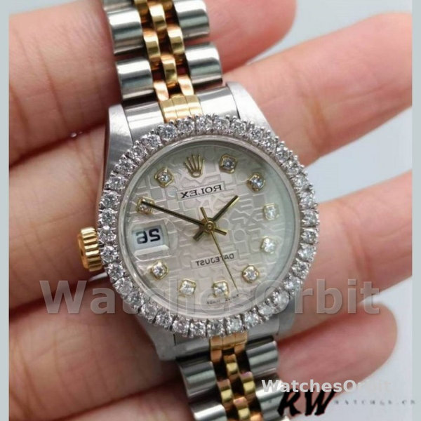 Replica Dames Rolex Datejust-179383, 26mm, Zilveren Jubileum wijzerplaat, Lady Silver