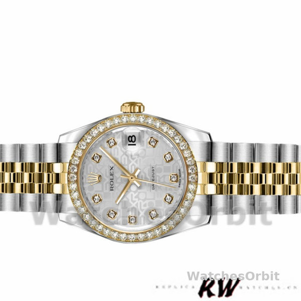 Replica Dames Rolex Datejust-179383, 26mm, Zilveren Jubileum wijzerplaat, Lady Silver