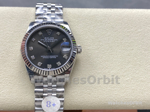 Unisexs Rolex Day Date 36-128235 0039, 18K Everose Gold, Diamond‑Paved Dial, Fluted Bezel, President Diamond & Rose Gold Replica Watch Image