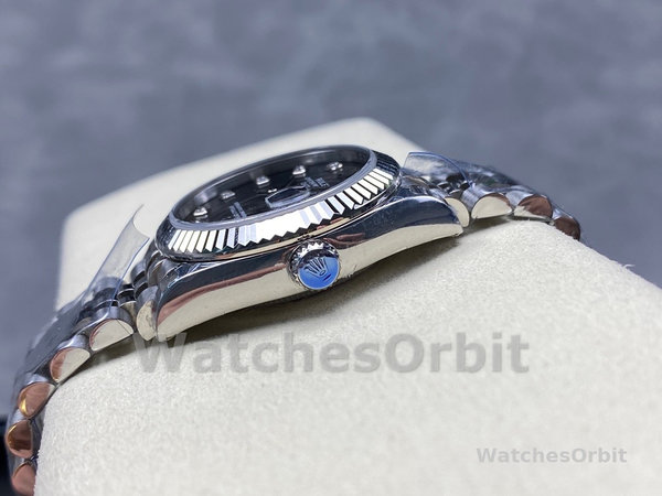 Unisexs Rolex Day Date 36-128235 0039, 18K Everose Gold, Diamond‑Paved Dial, Fluted Bezel, President Diamond & Rose Gold Replica Watch Image