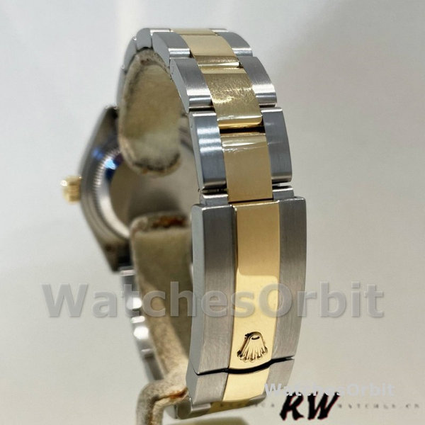Replique Rolex Datejust-279163, 28mm, Champagne, cadran chiffres romains, lunette bombée, Lady Champagne pour femme