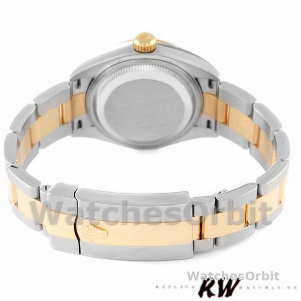 Replica Dames Rolex Datejust-279163, 28mm, Zilveren Romeinse Wijzerplaat, Domed Bezel, Dame Zilver