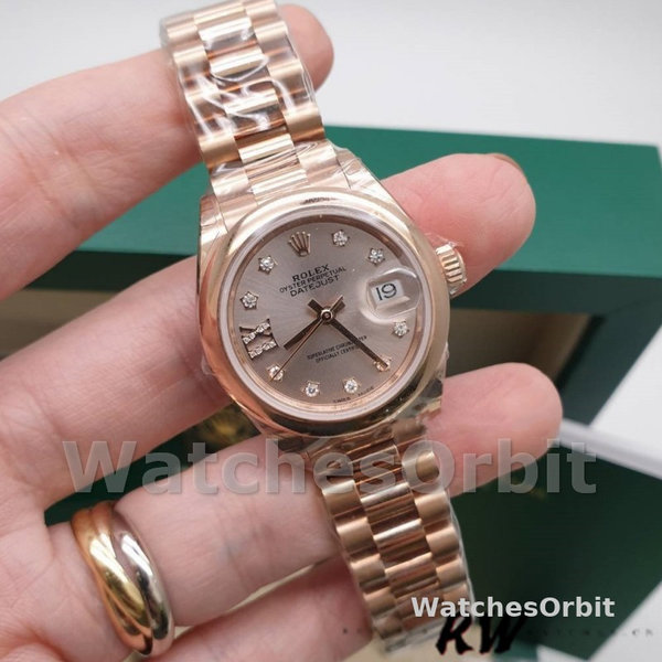 Women's Rolex Datejust-279165, 28mm, Sundust, Diamonds Dial, Domed Bezel, Lady Sundust