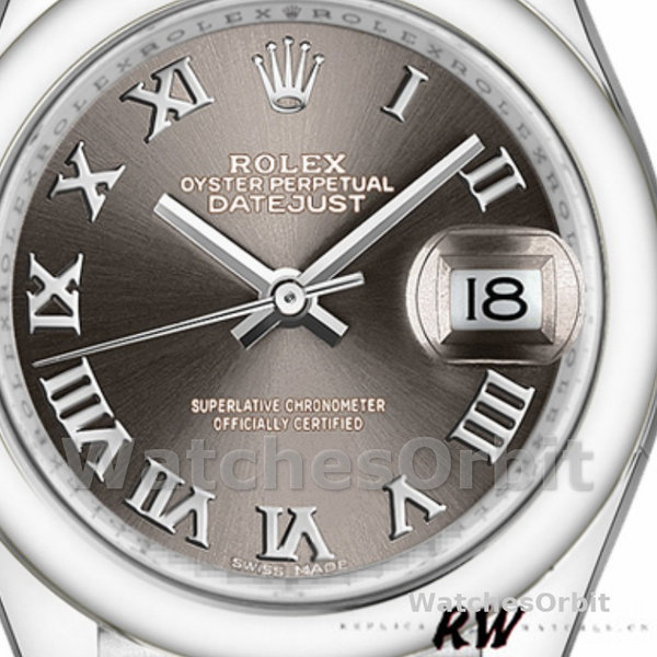 Women's Rolex Datejust-279166, 28mm, Dark Grey Roman Numeral Dial, Domed Bezel, Lady Dark Grey