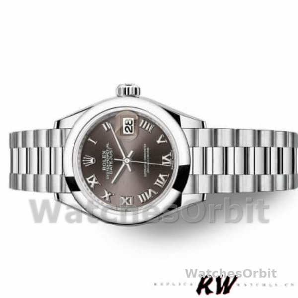 Womens Rolex Datejust-279166, 28mm, Dark Grey Roman Numeral Dial, Domed Bezel, Lady Dark Grey Replica Watch Image