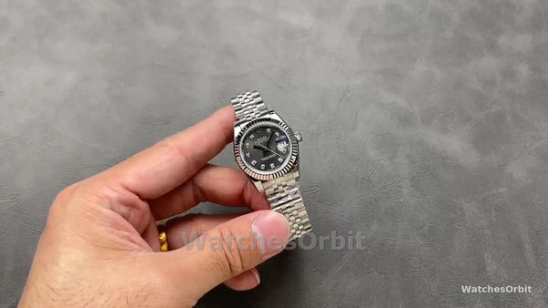 Replica Rolex Datejust 279174 Edelstahl Dunkelgrau Diamant Zifferblatt 28mm Lady Replica Uhr