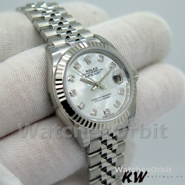 Rolex Datejust 279174 Stainless Steel Mother Of Pearl Diamond Dial 28mm Damen Replica Watch