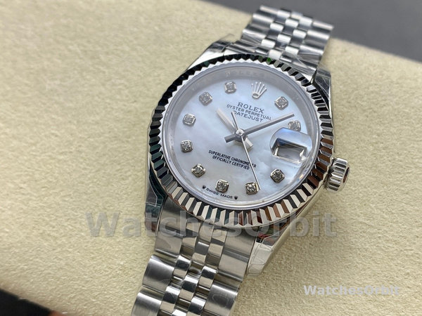 Rolex Datejust 279174 Stainless Steel Mother Of Pearl Diamond Dial 28mm Damen Replica Watch