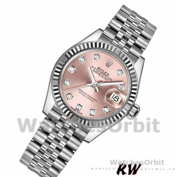 Rolex Datejust 279174 Stainless Steel Pink Diamond Dial 28mm Damen Replica Watch