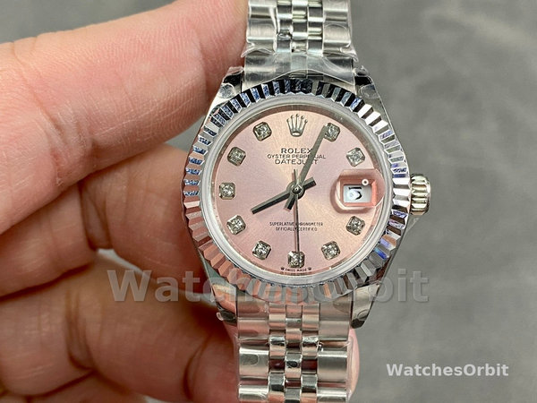 Rolex Datejust 279174 Stainless Steel Pink Diamond Dial 28mm Damen Replica Watch