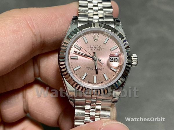 Rolex Datejust 279174 Stainless Steel Pink Index Dial 28mm Lady Replica Watch