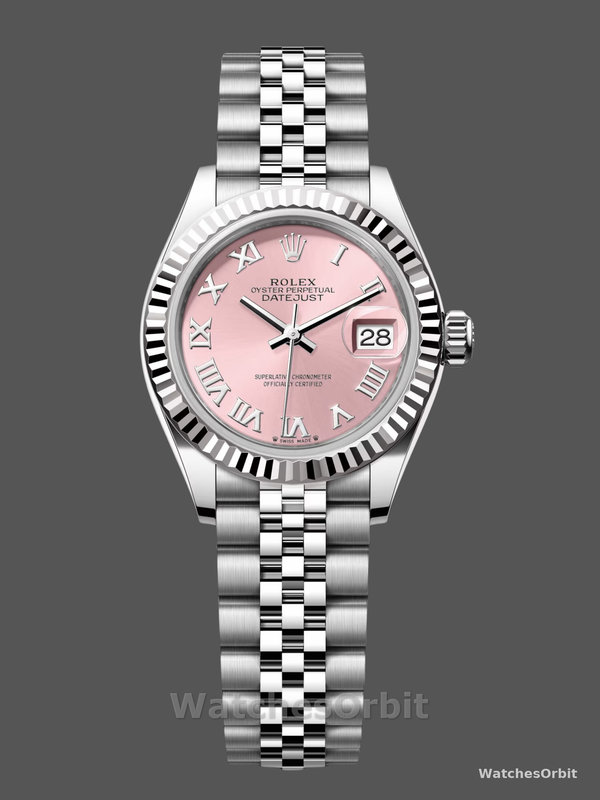Rolex Datejust 279174 Stainless Steel Pink Roman Dial 28mm Lady Replica Watch