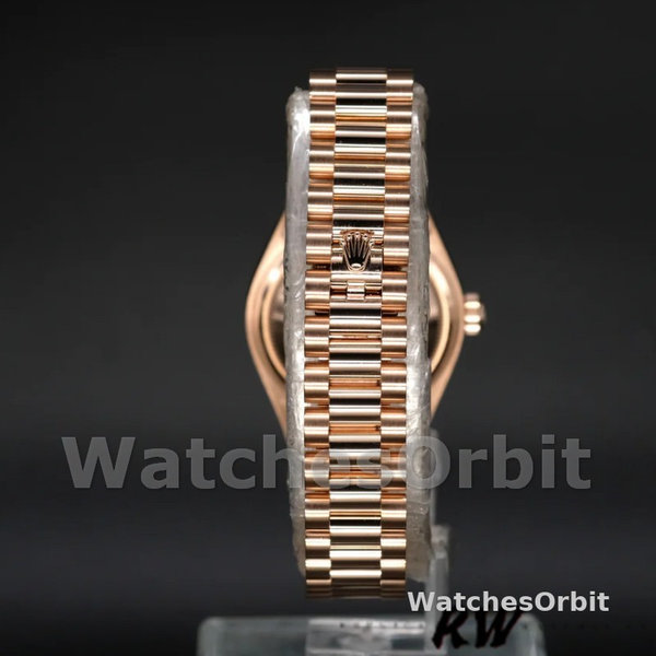 Replica Dames Rolex Datejust-279175, 28mm, Chocolade Diamond Mark wijzerplaat, Fluted Bezel, Lady Chocolate