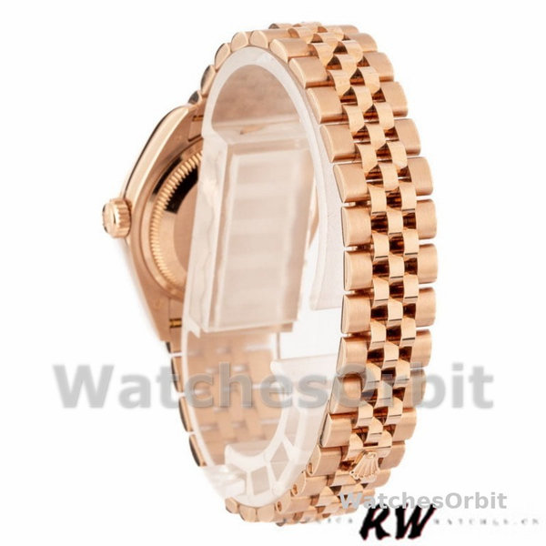 Replica Dames Rolex Datejust-279175, 28mm, Chocolade, Diamanten wijzerplaat, Fluted Bezel, Lady Chocolate