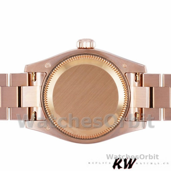 Replica Dames Rolex Datejust-279175, 28mm, Chocolade Index wijzerplaat, Fluted Bezel, Lady Chocolate