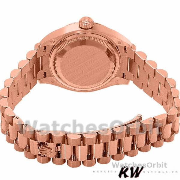 Replica Dames Rolex Datejust-279175, 28mm, Olijfgroen, Diamanten wijzerplaat, Geribbelde ring, Dame Olijfgroen