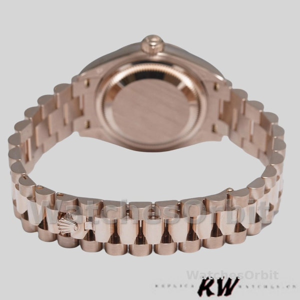 Replica Dames Rolex Datejust-279175, 28mm, Sundust, Diamonds Dial, Fluted Bezel, Lady Sundust
