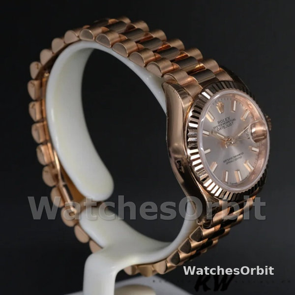 Replica Dames Rolex Datejust-279175, 28mm, Sundust, Index Dial, Fluted Bezel, Lady Sundust