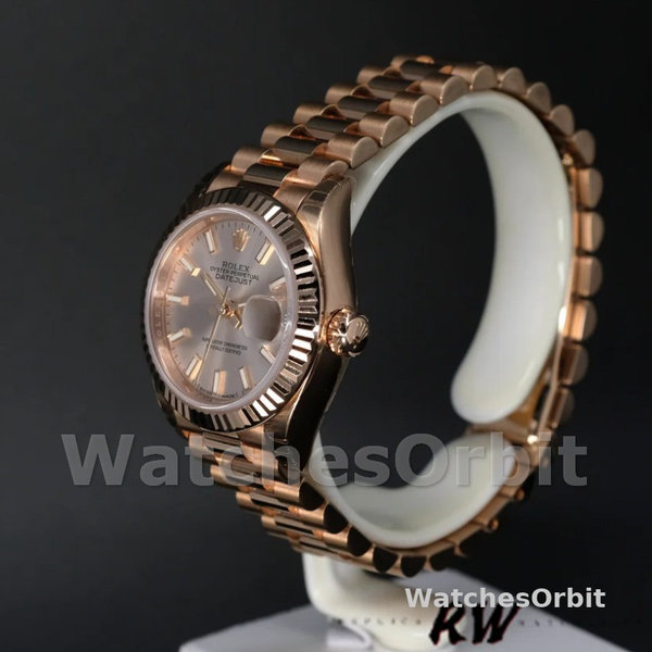 Replica Dames Rolex Datejust-279175, 28mm, Sundust, Index Dial, Fluted Bezel, Lady Sundust