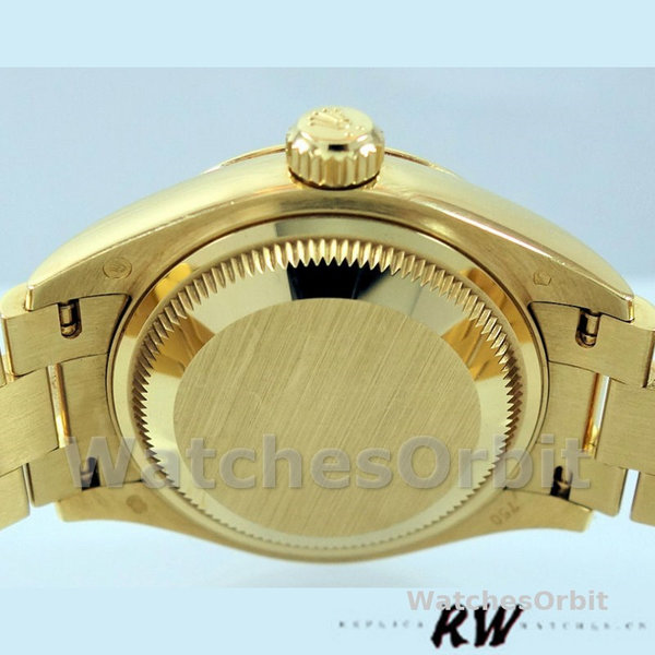 Replique Rolex Datejust-279178, 28mm, or jaune, cadran pavé de diamants, lunette cannelée, Lady pavé de diamants, pour femme