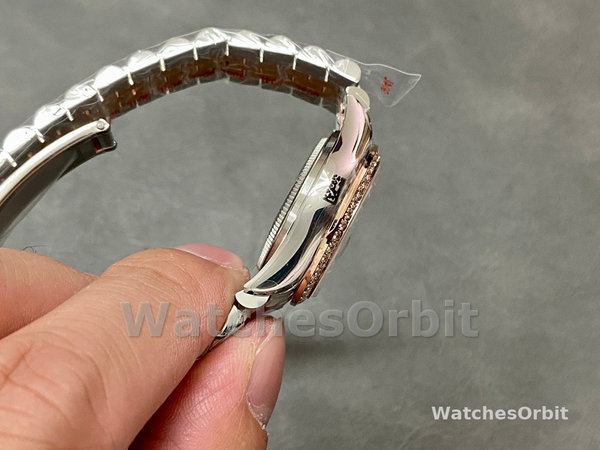 Replica Dames Rolex Datejust 28mm Chocolade Diamond Dial m279135rbr 0018 Dames Chocolade Dial