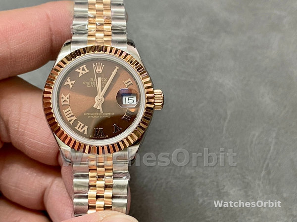 Replica Rolex Datejust 28 Chocolate Index Stahl & Roségold m279171 0009 Damenuhr Exklusives Design