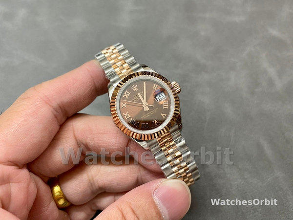 Replica Rolex Datejust 28 Chocolate Index Stahl & Roségold m279171 0009 Damenuhr Exklusives Design