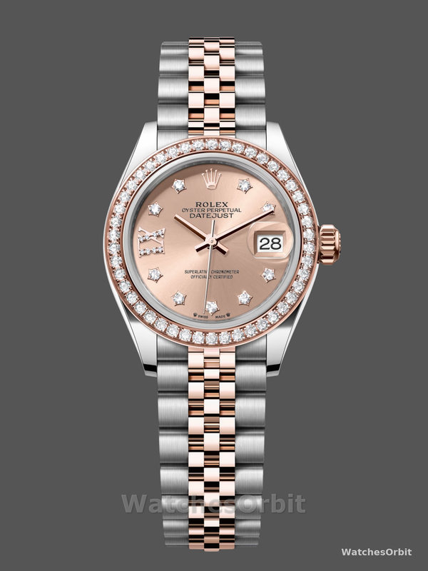 Rolex Datejust 28 Oystersteel and Everose Gold m279381rbr 0027 Women's Watch
