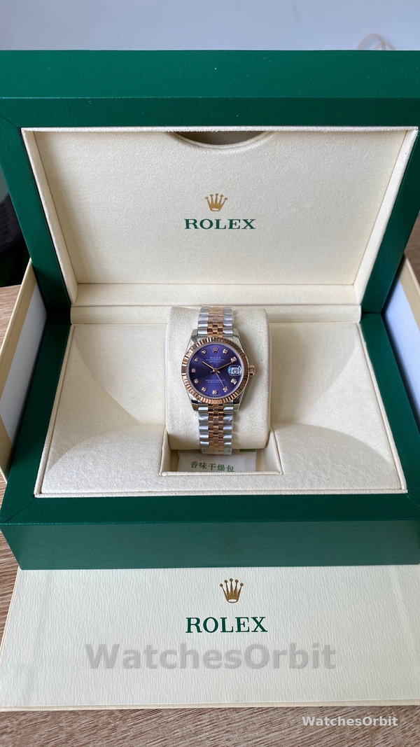 Rolex Datejust 28 Oystersteel and Rose Gold m279171 0015 Lady Watch