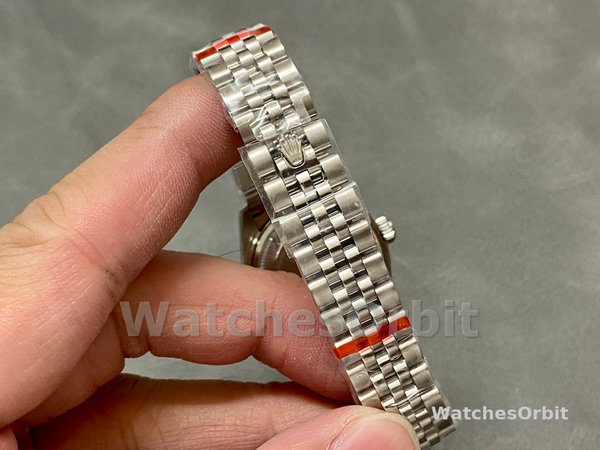 Womens Rolex Datejust 28-m279384RBR, Silver Dial, Diamond Bezel, Women’s Silver Dial Replica Watch Image