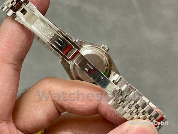 Womens Rolex Datejust 28-m279384RBR, Silver Dial, Diamond Bezel, Women’s Silver Dial Replica Watch Image