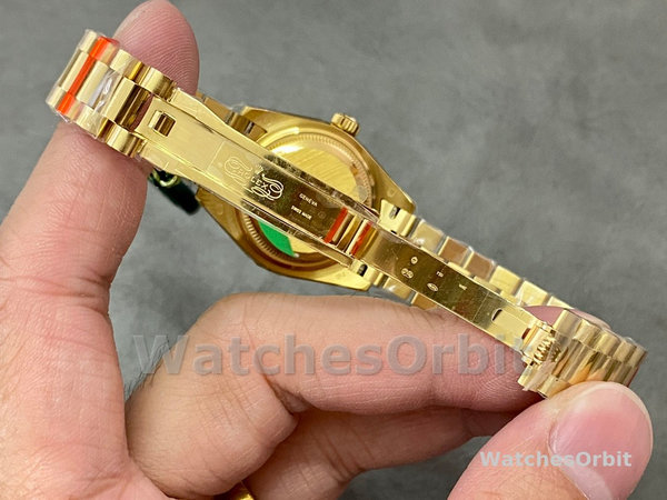 Replica Rolex Datejust 28mm Oro giallo 18 carati Donna - 279138RBR 0006 Quadrante champagne