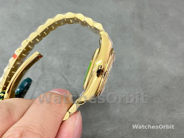 Replica Rolex Datejust 28mm Oro giallo 18 carati Donna - 279138RBR 0006 Quadrante champagne