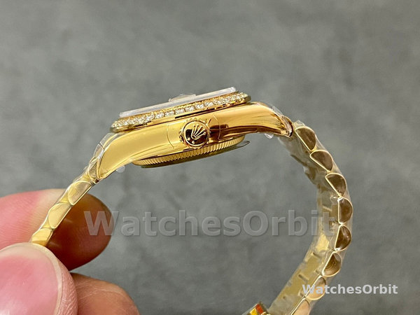 Replica Rolex Datejust 28mm Oro giallo 18 carati Donna - 279138RBR 0006 Quadrante champagne