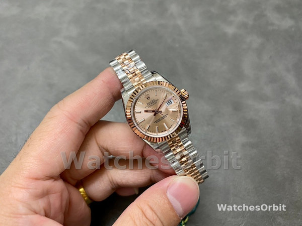 Replica Dames Rolex Datejust 28mm Everose Gold Rose Dial m279171 0023 Jubilee Lady Rose Gold Dial
