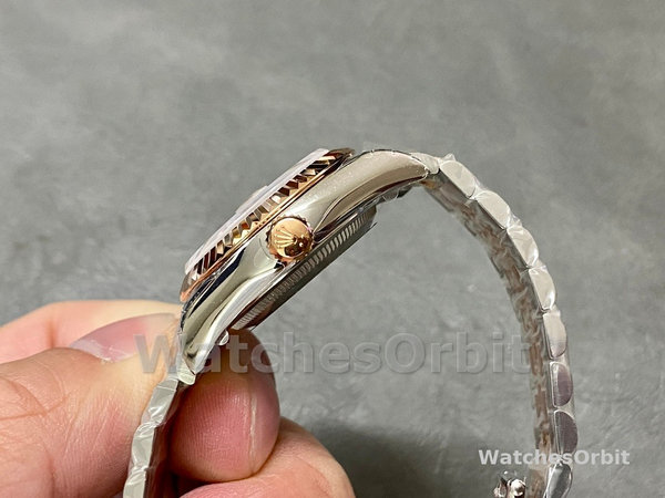 Replica Dames Rolex Datejust 28mm Everose Gold Rose Dial m279171 0023 Jubilee Lady Rose Gold Dial