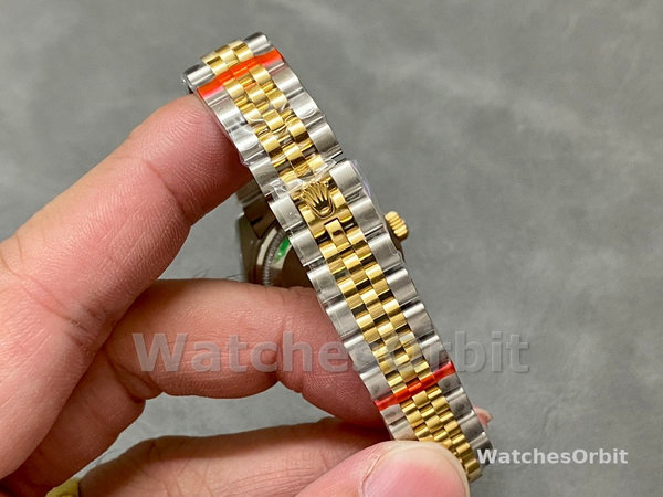 Womens Rolex Datejust 28mm Yellow Gold & Steel m279173 0011 Womens Champagne Dial Replica Watch Image