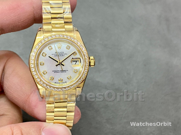 Womens Rolex Datejust 28mm MOP Dial Yellow Gold Womens  - M279138RBR 0015 MOP Dial Replica Watch Image