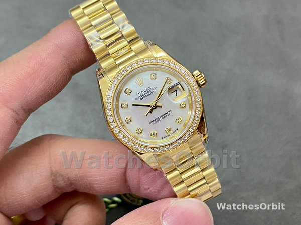 Womens Rolex Datejust 28mm MOP Dial Yellow Gold Womens  - M279138RBR 0015 MOP Dial Replica Watch Image